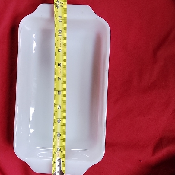 VINTAGE ANCHOR HOCKING FIRE KING #432 WHITE FRUIT HARVEST DESIGN 1.5 QT 12X6.5X2 - Picture 4 of 10